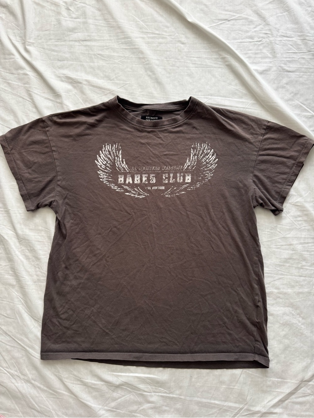 Brunette The Label Babes Club Vintage Graphic Oversized Tee Brown XS/S
